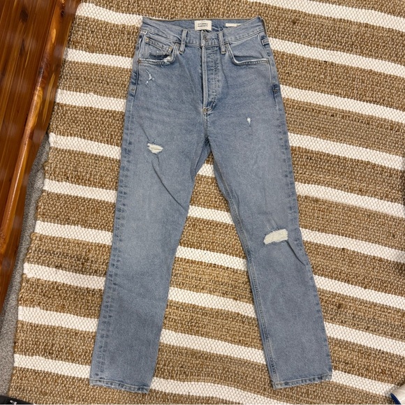 Citizens of Humanity Jolene High Rise Vintage Slim Jeans Distressed Sz 24 - Picture 3 of 8